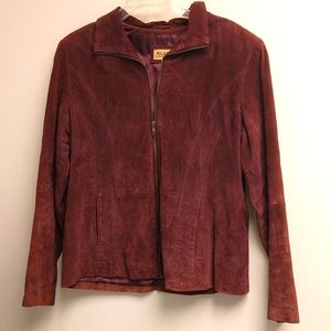 Wilson's leather burgundy suede jacket
